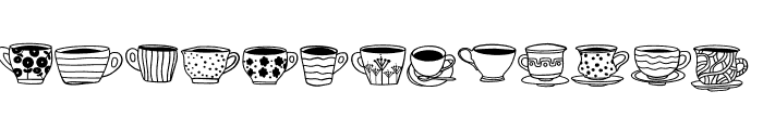 Coffee mug Font LOWERCASE