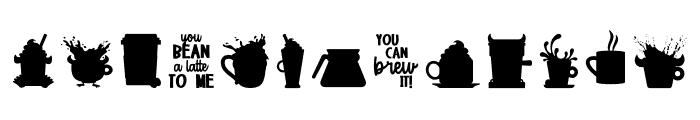 CoffeeMonsterCupsDB Font UPPERCASE