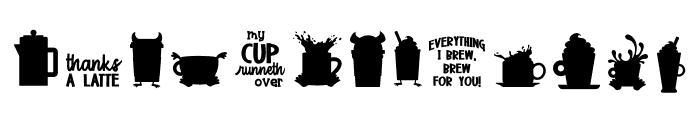 CoffeeMonsterCupsDB Font UPPERCASE