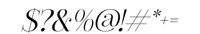 Coffica Vibes Italic Font OTHER CHARS