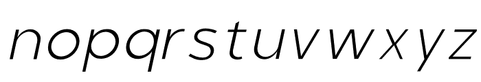 Colasta Thin Italic Font LOWERCASE