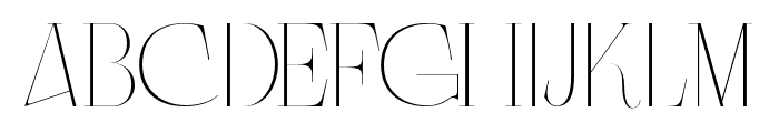 ColibreBristolePro-Thin Font UPPERCASE