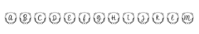 CollarPetMonogram-Regular Font UPPERCASE