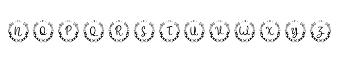CollarPetMonogram-Regular Font LOWERCASE