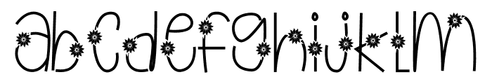 Colorful Flowers Font LOWERCASE