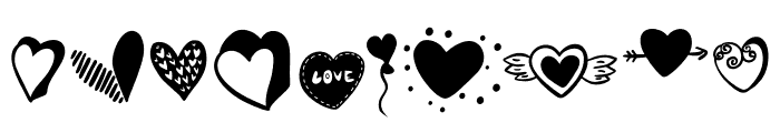 Colorful hearts Font OTHER CHARS