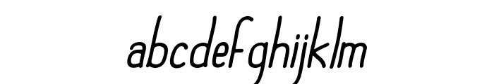 Comfortable Italic Font LOWERCASE