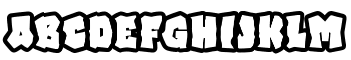 Comic Stone Outline Font LOWERCASE