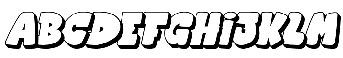Comicaze - Shadow Italic Font LOWERCASE