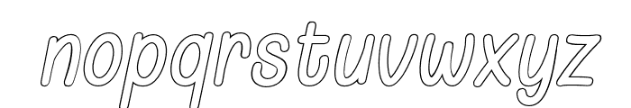 Comicello Bold Italic Outline Font LOWERCASE