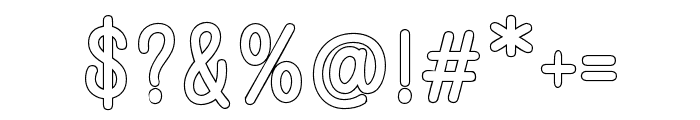 Comicello Bold Outline Font OTHER CHARS