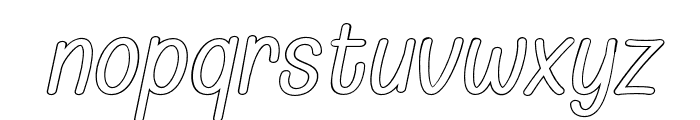 Comicello Italic Outline Font LOWERCASE