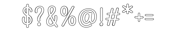 Comicello Outline Font OTHER CHARS