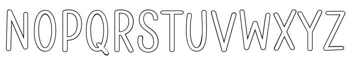 Comicello Outline Font UPPERCASE