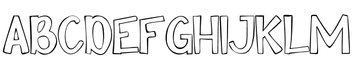 Comik Outline Font UPPERCASE