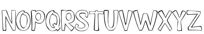 Comik Outline Font UPPERCASE