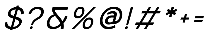 Compactible Italic Font OTHER CHARS