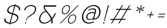 Compactible Thin Italic Font OTHER CHARS