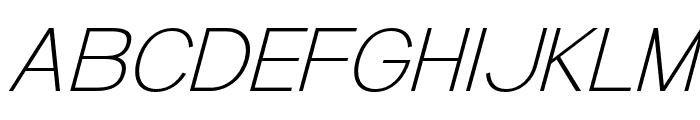 Compactible Thin Italic Font UPPERCASE