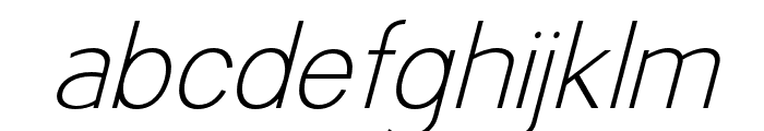Compactible Thin Italic Font LOWERCASE