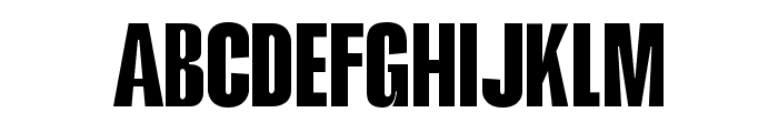 Condensed font Regular Font UPPERCASE