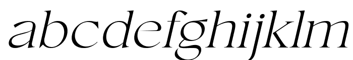 Conso Serif ExtraLight Italic Font LOWERCASE