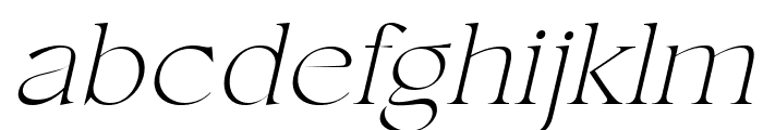 Conso Serif Thin Italic Font LOWERCASE