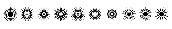 Contemporary Tribal Sun Regular Font OTHER CHARS