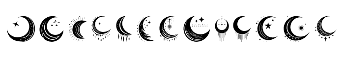 Contemporary Tribal moon Reg Font LOWERCASE