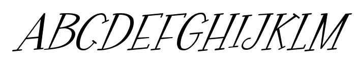 Contract Italic Font UPPERCASE