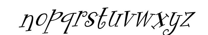 Contract Italic Font LOWERCASE