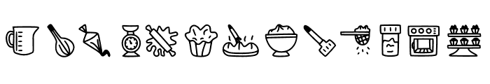Cooking Cake Font UPPERCASE
