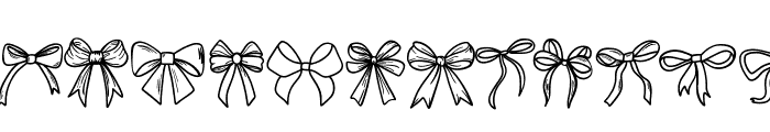 Coquette Ribbon Font UPPERCASE