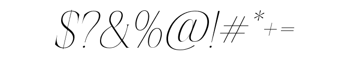 Cordelia Oblique Font OTHER CHARS