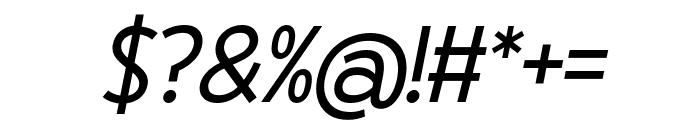 Coristya Italic Font OTHER CHARS
