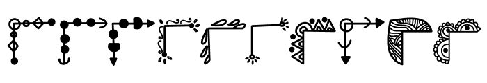 Corner Doodle Font OTHER CHARS