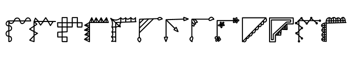 Corner Doodle Font UPPERCASE