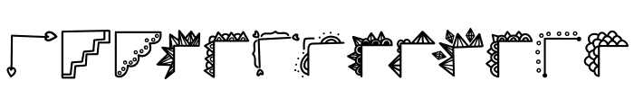 Corner Doodle Font LOWERCASE