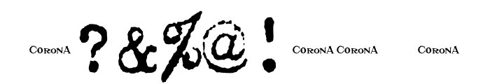 Corona 4 Typewriter Font OTHER CHARS