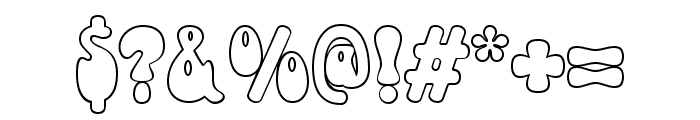 Cosmic Hippie Outline Font OTHER CHARS