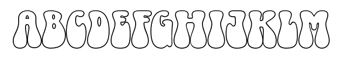 CosmicHippie-Outline Font UPPERCASE