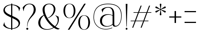 Costaline-ExtraLight Font OTHER CHARS