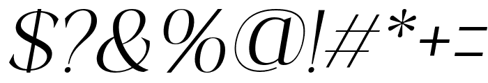 Costaline-LightItalic Font OTHER CHARS