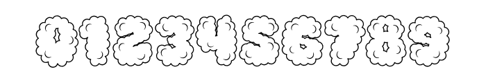 Cotton Cloud Outline Font OTHER CHARS