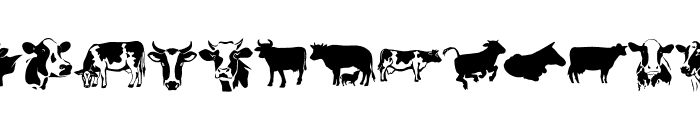 Cow bundle Font UPPERCASE