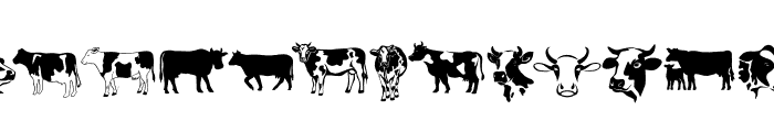 Cow bundle Font UPPERCASE