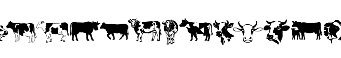 Cow bundle Font LOWERCASE