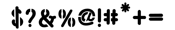 Cozy Caps 2 - Stencil Medium Font OTHER CHARS