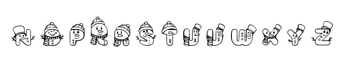 Cozy Snowman Regular Font UPPERCASE