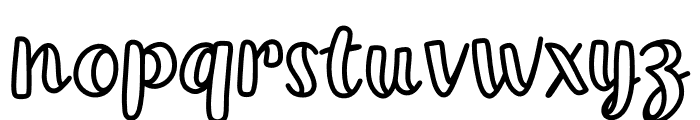 CozyChoco outline Font LOWERCASE